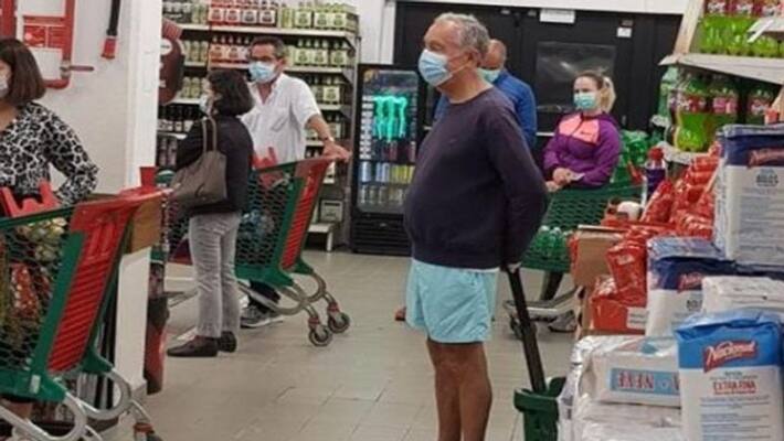 portugal president marcelo de sousa spotted in a supermarket queue portugal president marcelo de sousa spotted in a supermarket queue