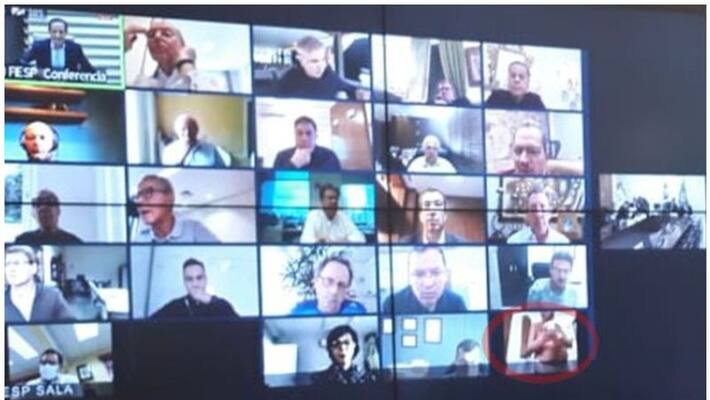 businessman accidentally appeared naked during a Zoom conference call with Brazil President businessman accidentally appeared naked during a Zoom conference call with Brazil President