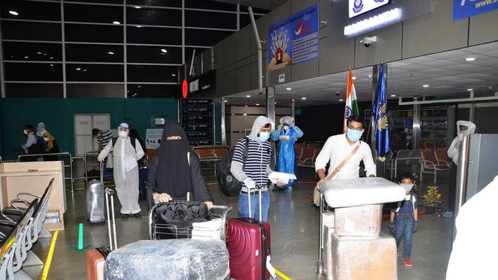 3rd flight reaches mangalore airlifting gulf indians 3rd flight reaches mangalore airlifting gulf indians