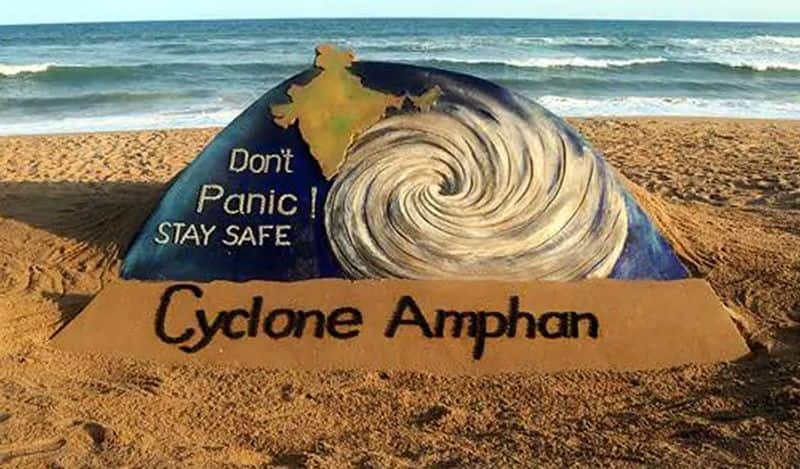 warning to fisher men due to amphan cyclone