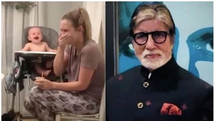 amitabh bachchan shares a video of cute kid laughing amitabh bachchan shares a video of cute kid laughing