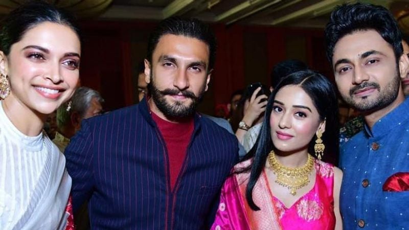 Deepika Padukone and Amrita Rao are now related after a wedding brought them together as family. Deepika Padukone with Ranveer Singh and Amrita Rao with husband RJ Anmol were once spotted at a wedding.
