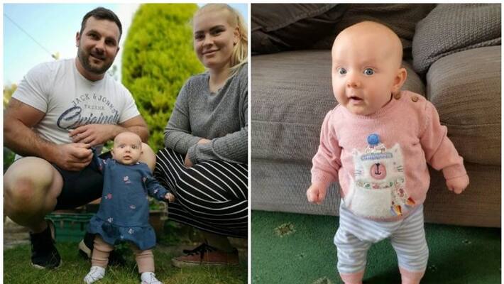 parents claims eight week old daughter learns to stand parents claims eight week old daughter learns to stand