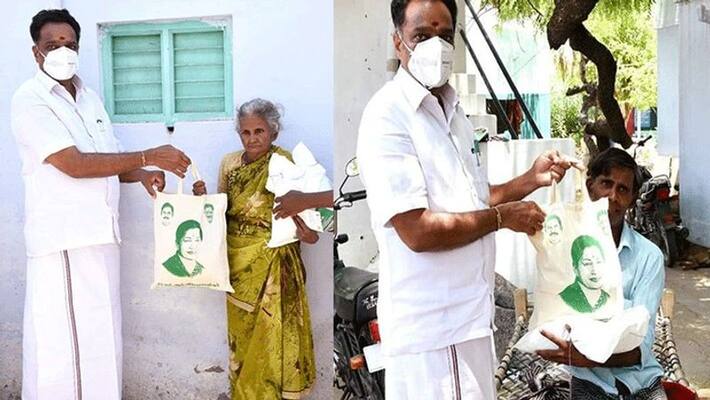 Corona Relief Materials distribute...Transport Minister MR Vijayabaskar Corona Relief Materials distribute...Transport Minister MR Vijayabaskar