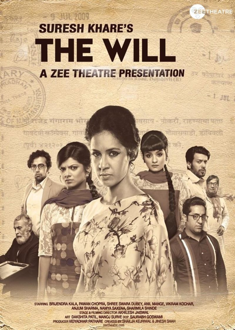The Will: Six youngsters meet at an ancient mansion in the outskirts of Bhopal in the hope of a large inheritance. Here they are confronted by both the horrors of their past and the mysterious forces that lurk in the dark corners of the house. Set in the 60s, the play promises generous doses of both horror and humour all rolled in one. Starring Anil Mange, Pawan Chopra, Brijendra Kala, Anjum Sharma, Vikram Kochhar.