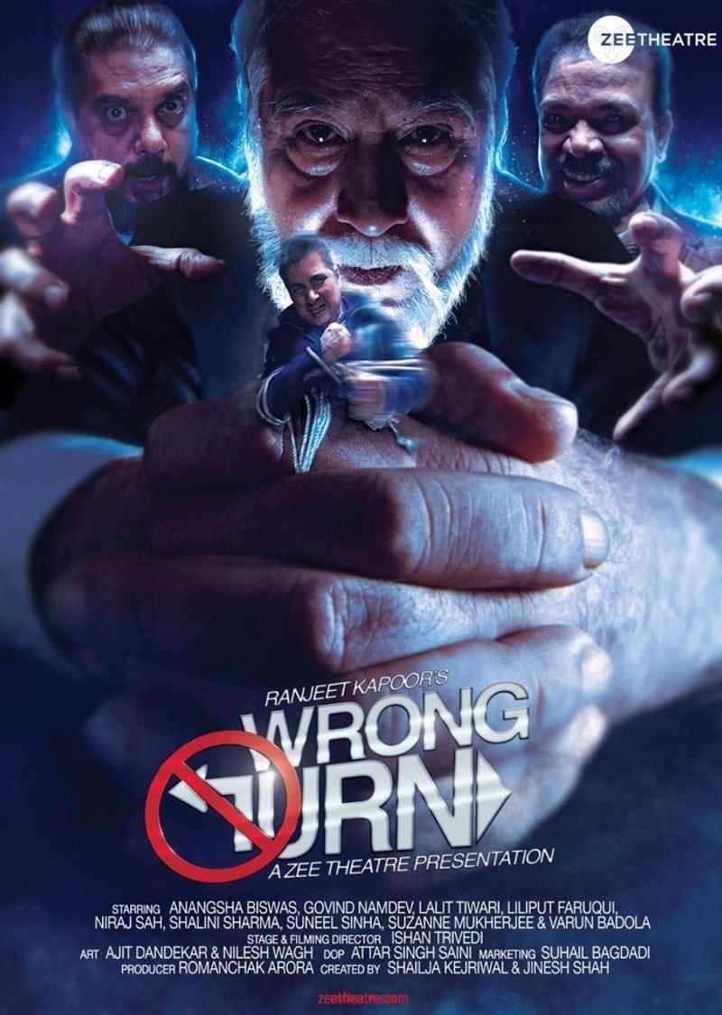 Wrong Turn: Arun walks into an old house one rainy night to find three retired lawyers amusing themselves with an unusual game that he agrees to join. The lawyers recreate a trial scene with one of them agreeing to prosecute Arun while the other defends him, and the third lawyer presides over the proceedings as judge. They promise him a fair trial. If proven guilty, a severe fate awaits him. A suspense thriller which will amaze die-hard fans of court-room dramas. Starring Govind Namdev, Lalit Tiwari, Varun Badola and Liliput Faruqui.
