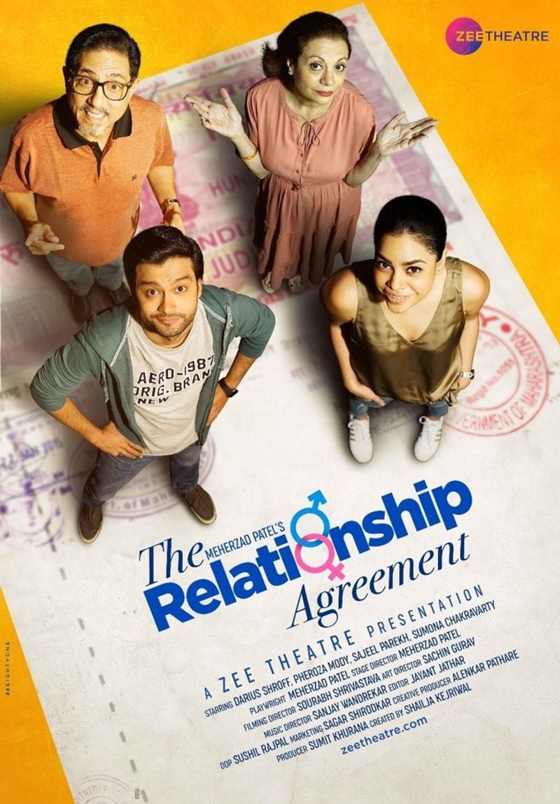 The Relationship Agreement: A couple draws up a relationship contract to avoid the trials and errors of a relationship. Things get further complicated when their parents meet each other on social media and start dating. Will the young couple be able to stick to the agreement? Starring Sumona Chakravarti, Sajeel Parakh, Darius Shroff and Pheroza Mody.