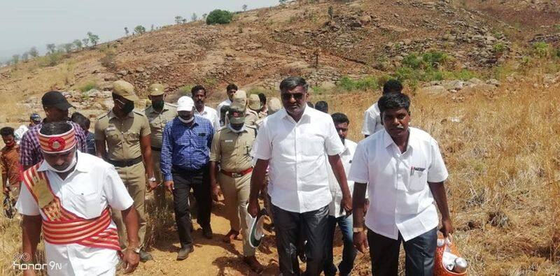minister collector and sp walks 10 km to a village situated at hill