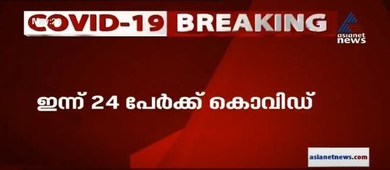 സംസ്ഥാനത്ത് ഇന്ന് 24 പേര്ക്ക് കൊവിഡ് സ്ഥിരീകരിച്ചു