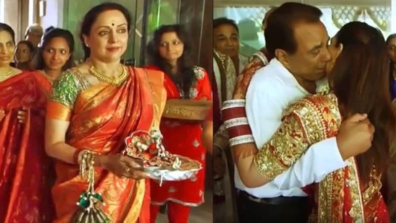 ब ट क व द ई म फफक फफक कर र ए थ धर म न द र ब प ब ट क र त द ख ह म भ नह र क प ई आ स Dharmendra And Hema Malini Crying On Esha Deol Vidai Kpg