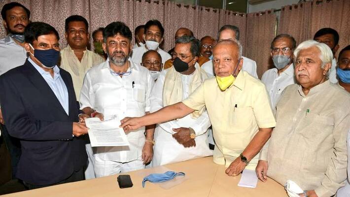 congress leaders meets Karnataka election commission Over gram panchayat congress leaders meets Karnataka election commission Over gram panchayat