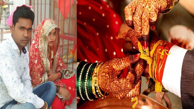 शादी के दौरान सोशल डिस्टेंसिंग का घर वालों ने पूरा पालन किया और दूल्हा-दुल्हन ने मास्क पहनकर अग्नि के सात फेरे लेने के बाद एक दूसरे को वरमाला पहनाई।