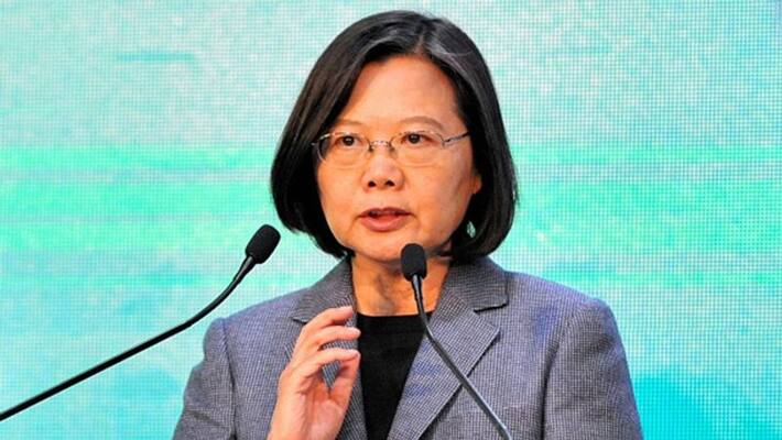 As China prepares military drills, Taiwan's president declares that he "won't back down." As China prepares military drills, Taiwan's president declares that he "won't back down."