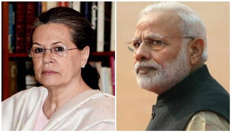 Congress leaders Sonia and Rahul on modi's silent