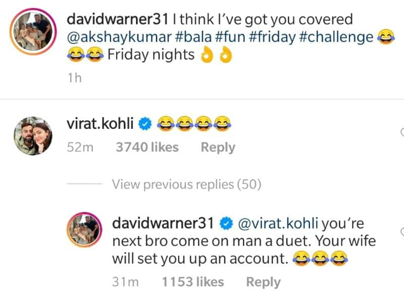 watch 5 david warners dance akshay kumar song bala shaitan ka saala song virat kohli laughs