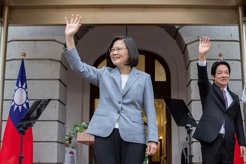 As China prepares military drills, Taiwan's president declares that he "won't back down."