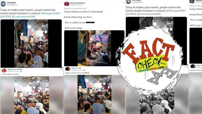 People Violating Lockdown Rules In Hyderabad Madina Market video is fake People Violating Lockdown Rules In Hyderabad Madina Market video is fake