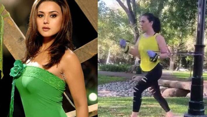 Quarantine fitness video of Preity Zinta Quarantine fitness video of Preity Zinta