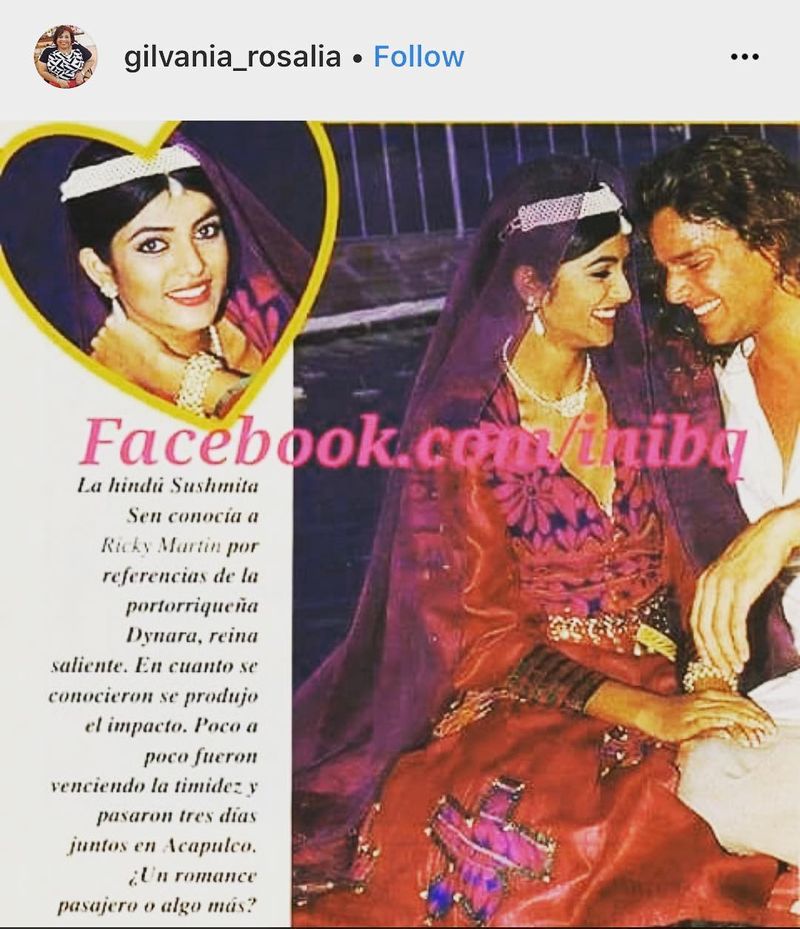 In an interview, which was done almost ten years ago, Sushmita talked about Ricky Martin and her other relationship. In the same interview held with DNA, she also talked about Martin's sexuality.
