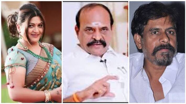 actress kushpoo and rk selvamani meet minister kadambur raju actress kushpoo and rk selvamani meet minister kadambur raju