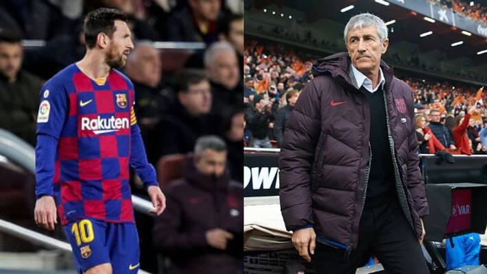 Barcelona coach Quique Setien does not agree with the distance with Messi bsp Barcelona coach Quique Setien does not agree with the distance with Messi bsp