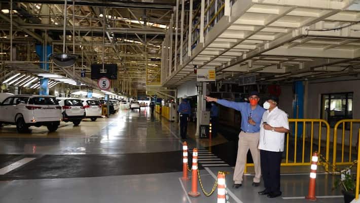 Toyota Kirloskar Motor announces restarting of its production in Bidadi plant Bangalore Toyota Kirloskar Motor announces restarting of its production in Bidadi plant Bangalore
