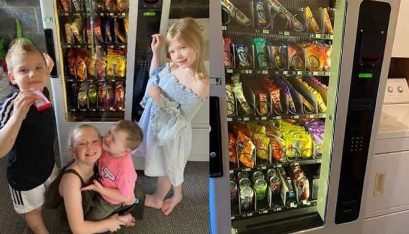 Mom Sets up Vending Machine Full of Snacks at Home