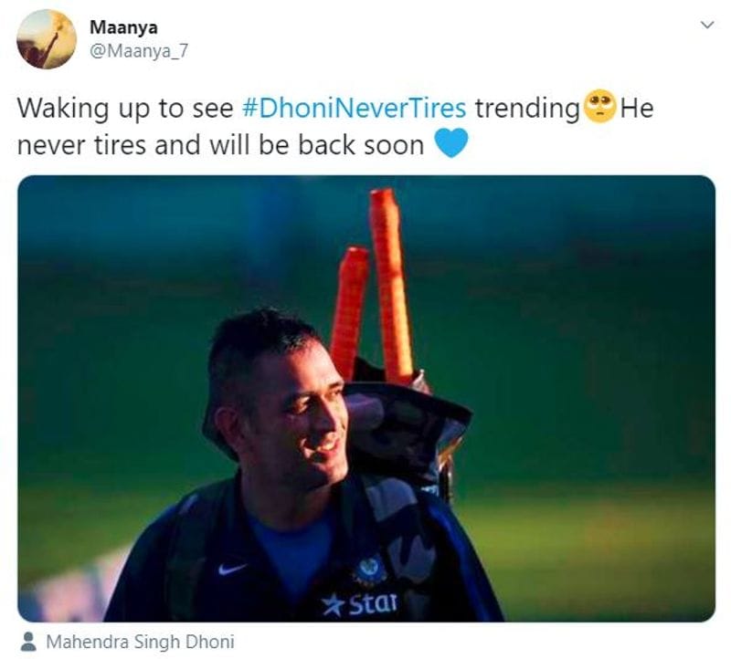 This person is waiting for Dhoni's return to action.