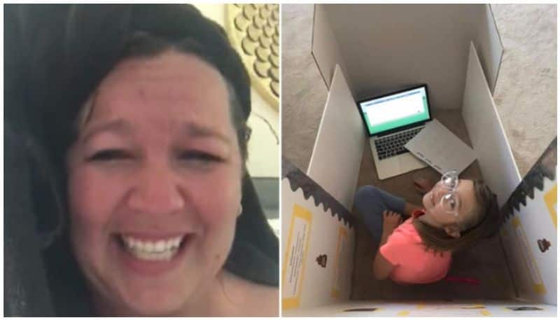 mom laughs after getting caught naked in daughters zoom virtual class