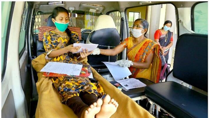 poochakkal accident survivor chandana writes exam in ambulance poochakkal accident survivor chandana writes exam in ambulance