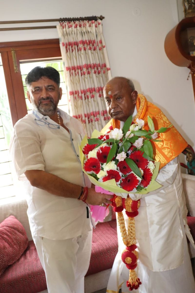 ದೇವೇಗೌಡರಿಗೆ ಹುಟ್ಟುಹಬ್ಬದ ಶುಭಾಶಯ ತಿಳಿಸಿದ್ದ ಕೆಪಿಸಿಸಿ ಅಧ್ಯಕ್ಷ ಡಿ.ಕೆ. ಶಿವಕುಮಾರ್ 