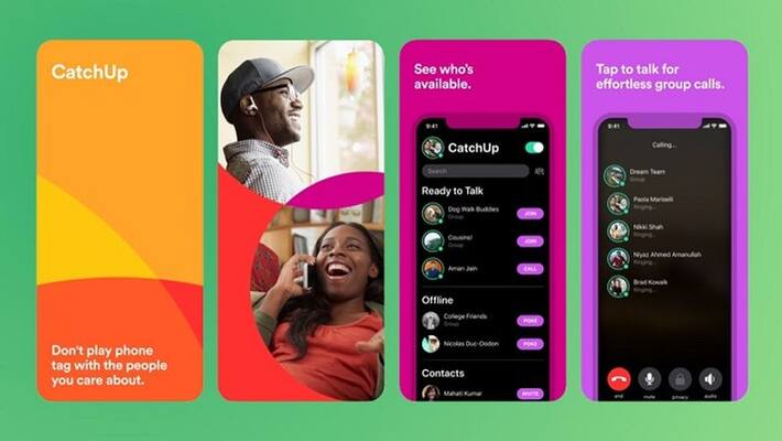 This is Facebook new app catchup, it can make voice calls to 8 people simultaneously MJA This is Facebook new app catchup, it can make voice calls to 8 people simultaneously MJA