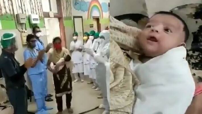 36 days old baby recovered from coronavirus at Sion Hospital Mumbai 36 days old baby recovered from coronavirus at Sion Hospital Mumbai