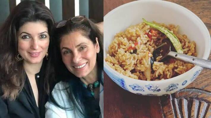 Dimple Kapadia cooks for Twinkle Khanna Dimple Kapadia cooks for Twinkle Khanna