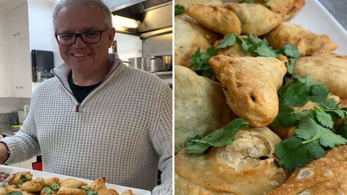 Australia PM Scott Morrison makes samosa and chutney, wishes to share with PM Modi KPP Australia PM Scott Morrison makes samosa and chutney, wishes to share with PM Modi KPP