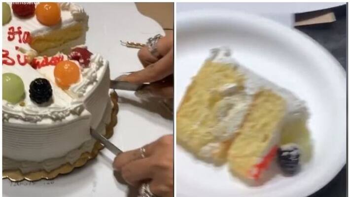 This hack to cut perfect cake slices is a hit. Over 5 million views and counting This hack to cut perfect cake slices is a hit. Over 5 million views and counting