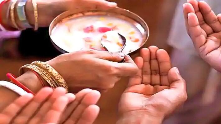 Charanamrit and Panchamrit are offered to the devotees after worship, they are beneficial for health KPI Charanamrit and Panchamrit are offered to the devotees after worship, they are beneficial for health KPI