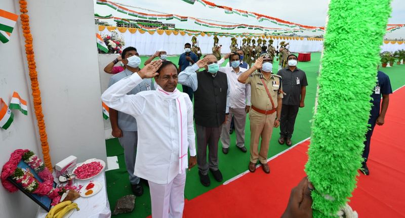 CM KCR Participated Telangana Fornation Day Celebrations