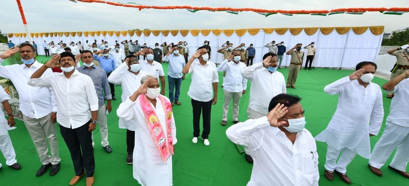 CM KCR Participated Telangana Fornation Day Celebrations