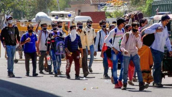 Migrant workers return continues from delhi Migrant workers return continues from delhi