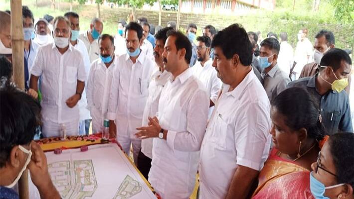 Minister alla nani inspected Land for medical college building at paderu Minister alla nani inspected Land for medical college building at paderu