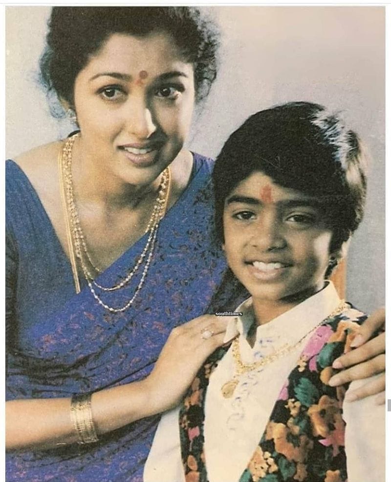 நடிகை கௌதமியுடன் நடித்த படத்தில் எடுத்த புகைப்படம் காணக்கிடைக்காத படங்கள் பார்த்து ரசிக்கவும் 