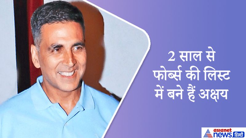 हाइएस्ट पेड सेलेब्रिटी की लिस्ट में पिछले साल भी भारत से सिर्फ अक्षय कुमार का नाम था। पिछले साल सलमान खान इस लिस्ट से बाहर हो गए थे, जबकि शाहरुख खान तो 2017 के 