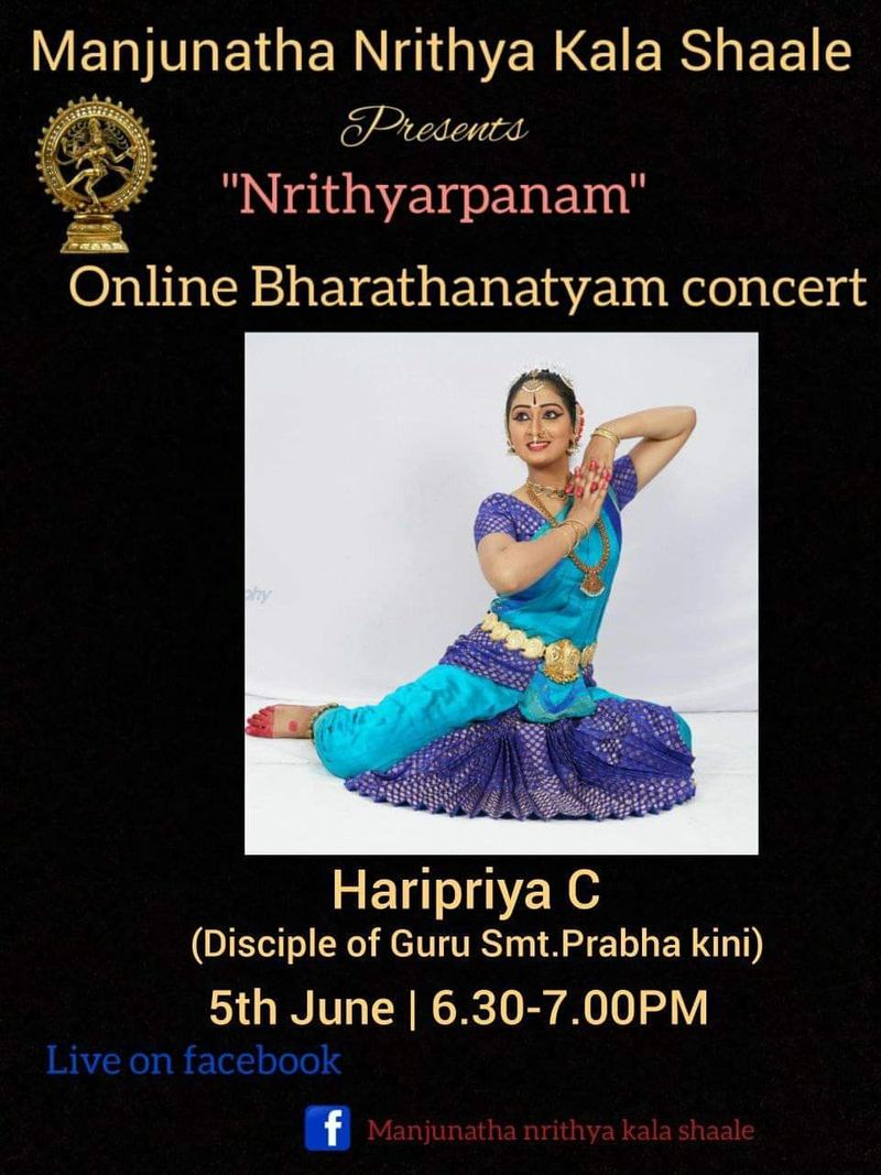ದಕ್ಷಿಣ ಕನ್ನಡದ ಮಟ್ಟಿಗೆ ಫೇಸ್ಬುಕ್ ಮೂಲಕ ಲೈವ್ ಭರತನಾಟ್ಯ ಪ್ರದರ್ಶನ ಇದೇ ಮೊದಲು. ಪ್ರತಿದಿನ ಸಂಜೆ 6.30ರಿಂದ 7.30ರ ವರೆಗೆ ಅರ್ಧ ಗಂಟೆಯ ಎರಡು ಪ್ರದರ್ಶನ ಆಯೋಜಿಸಲಾಗುತ್ತದೆ.