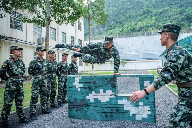 china army did paratroop maneuvering at north north west border