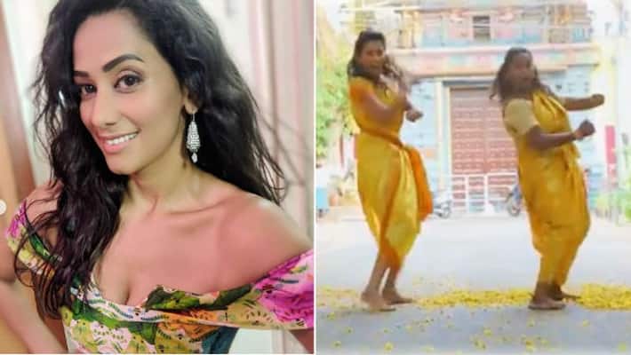 Actress Sanjana Singh Murugan song Dance Video in Road Create issue Actress Sanjana Singh Murugan song Dance Video in Road Create issue
