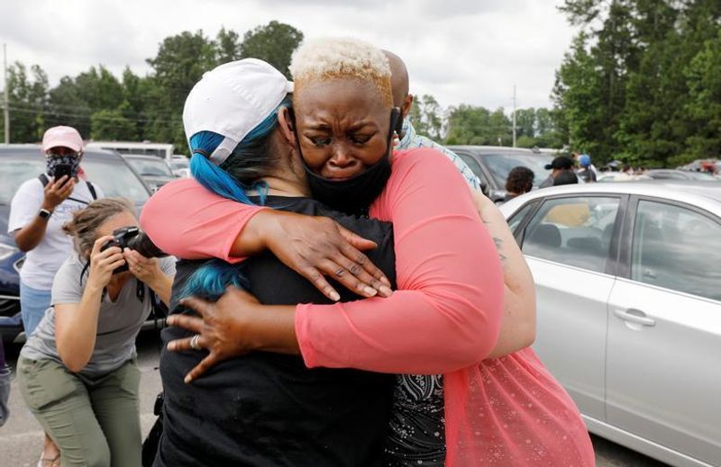 man shot at protest by a car driver