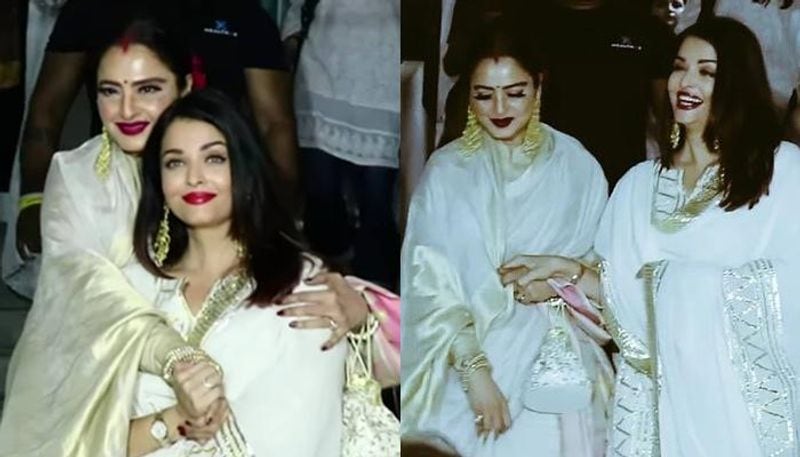 But Bachchan babu, Aishwarya Rai thinks otherwise as she always greets Rekha with a warm hug and a kiss on the cheek whenever they meet.