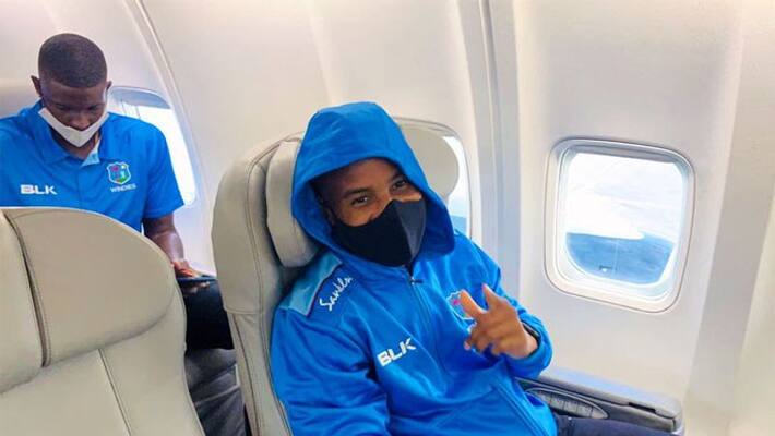 west indian cricketers depart for 3 test tour of england kpt west indian cricketers depart for 3 test tour of england kpt