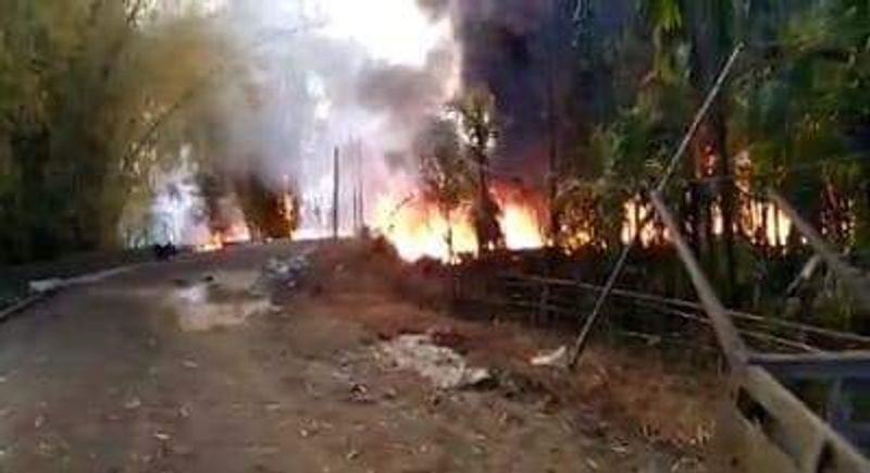 Assam Fire to the oil plant well at Tinsukia district Baghjan oil fields